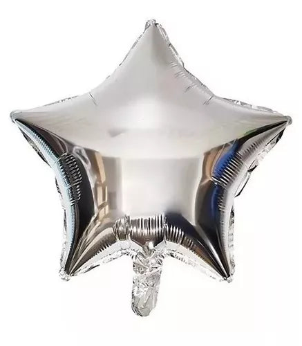 Silver star balloon #5