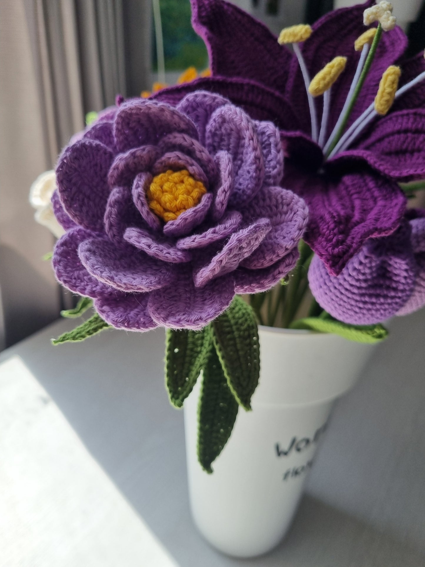 Crocheted Peony