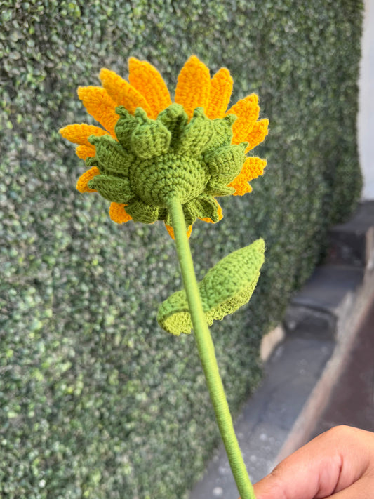 Patrón mini girasol | PDF + videotutorial de tejido (S/30.00 soles)