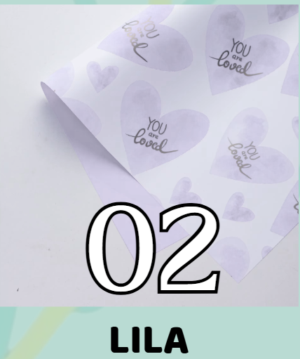 Papel impermeable mate corazon acuarela