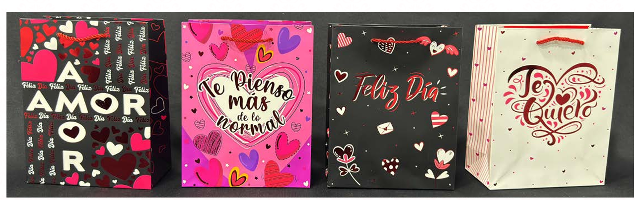 Bolsa de regalo enamorados alto relieve mz - Paquete
