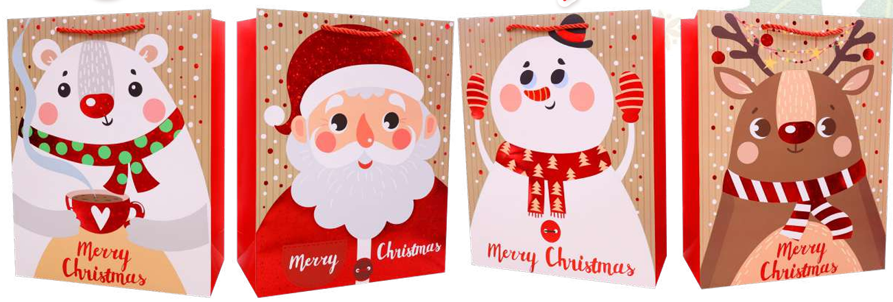 Bolsa de regalo navidad alto relieve mz - Paquete
