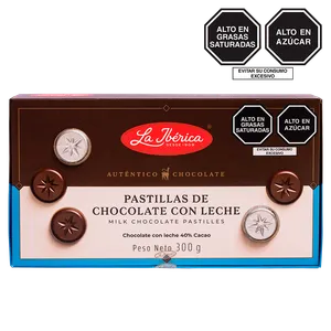 Pastillas de chocolate con leche x 300 g