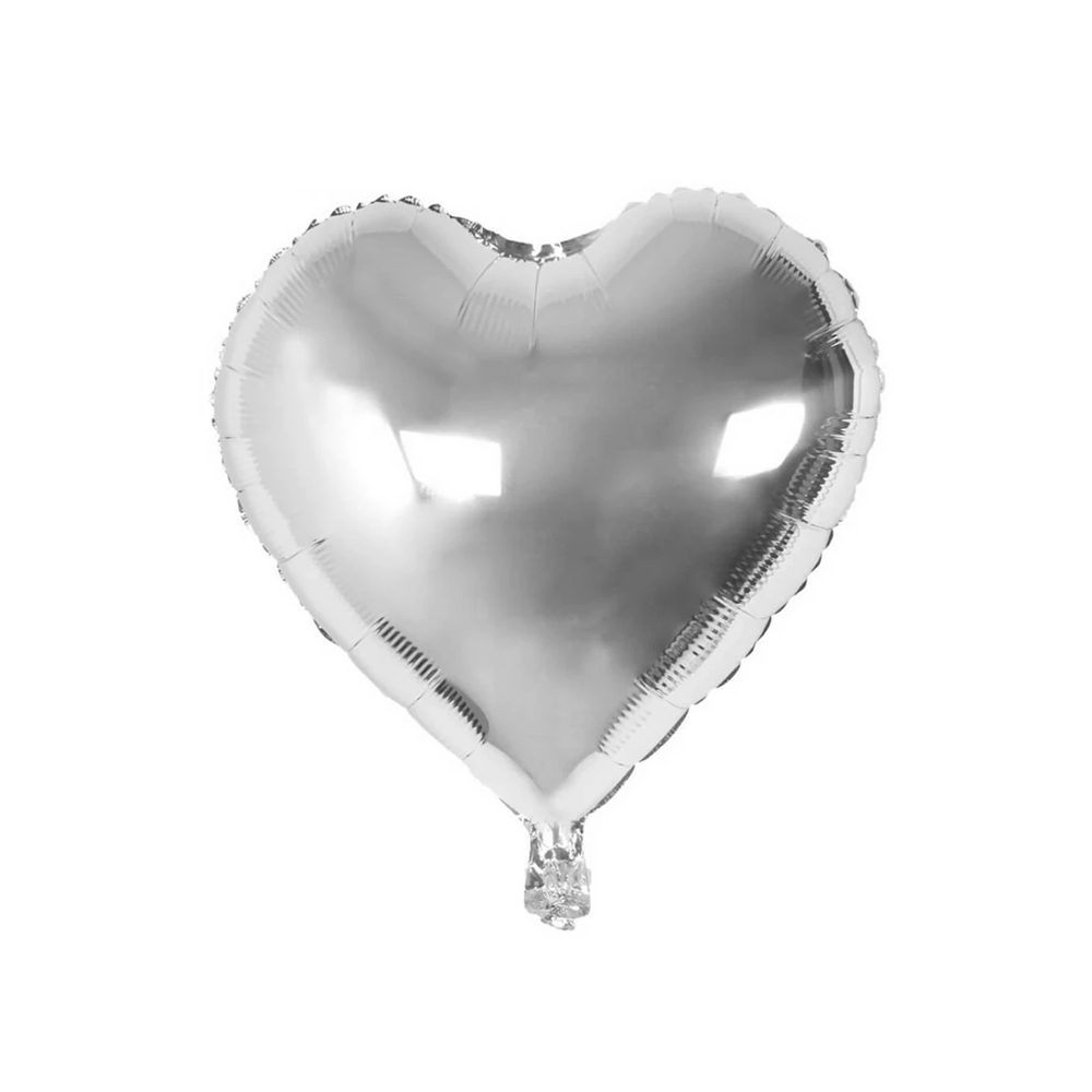 Silver heart balloon #5
