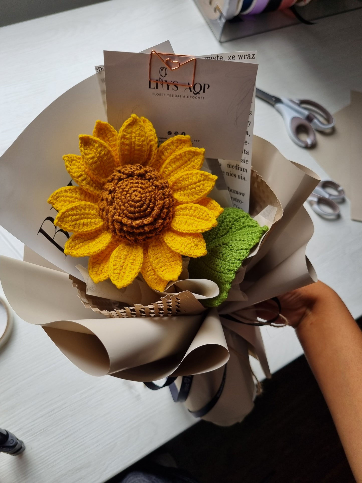 Girasol Tejido (videotutorial en carpeta Drive) | Sin PDF