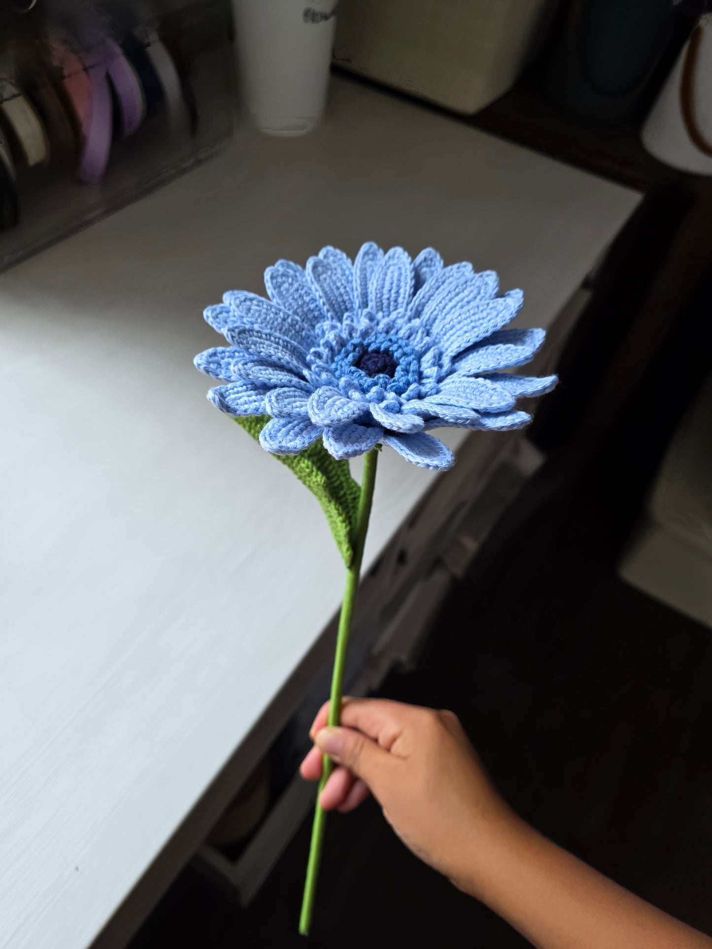 Gerbera Tejida (videotutorial en carpeta drive)| Sin PDF