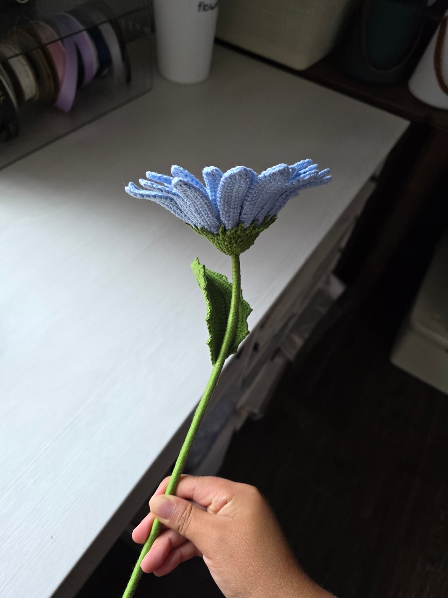 Gerbera Tejida (videotutorial en carpeta drive)| Sin PDF