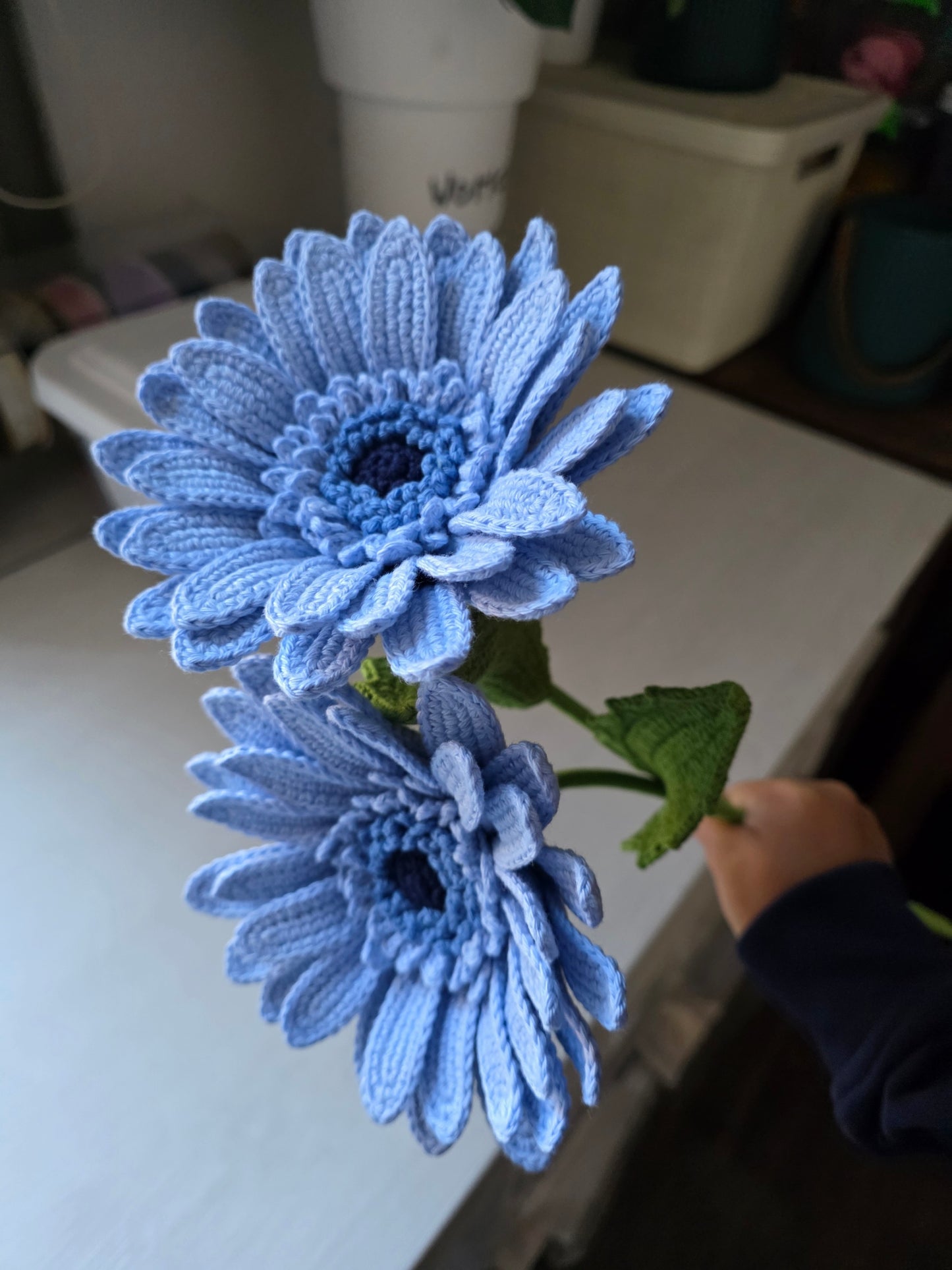 Gerbera Tejida (videotutorial en carpeta drive)| Sin PDF