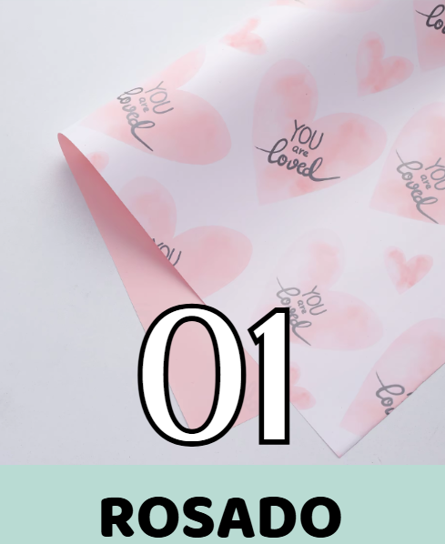 Papel impermeable mate corazon acuarela