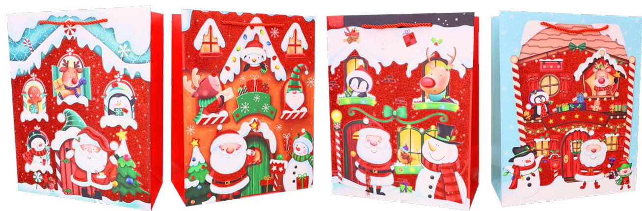 Bolsa de regalo navidad alto relieve m - Paquete