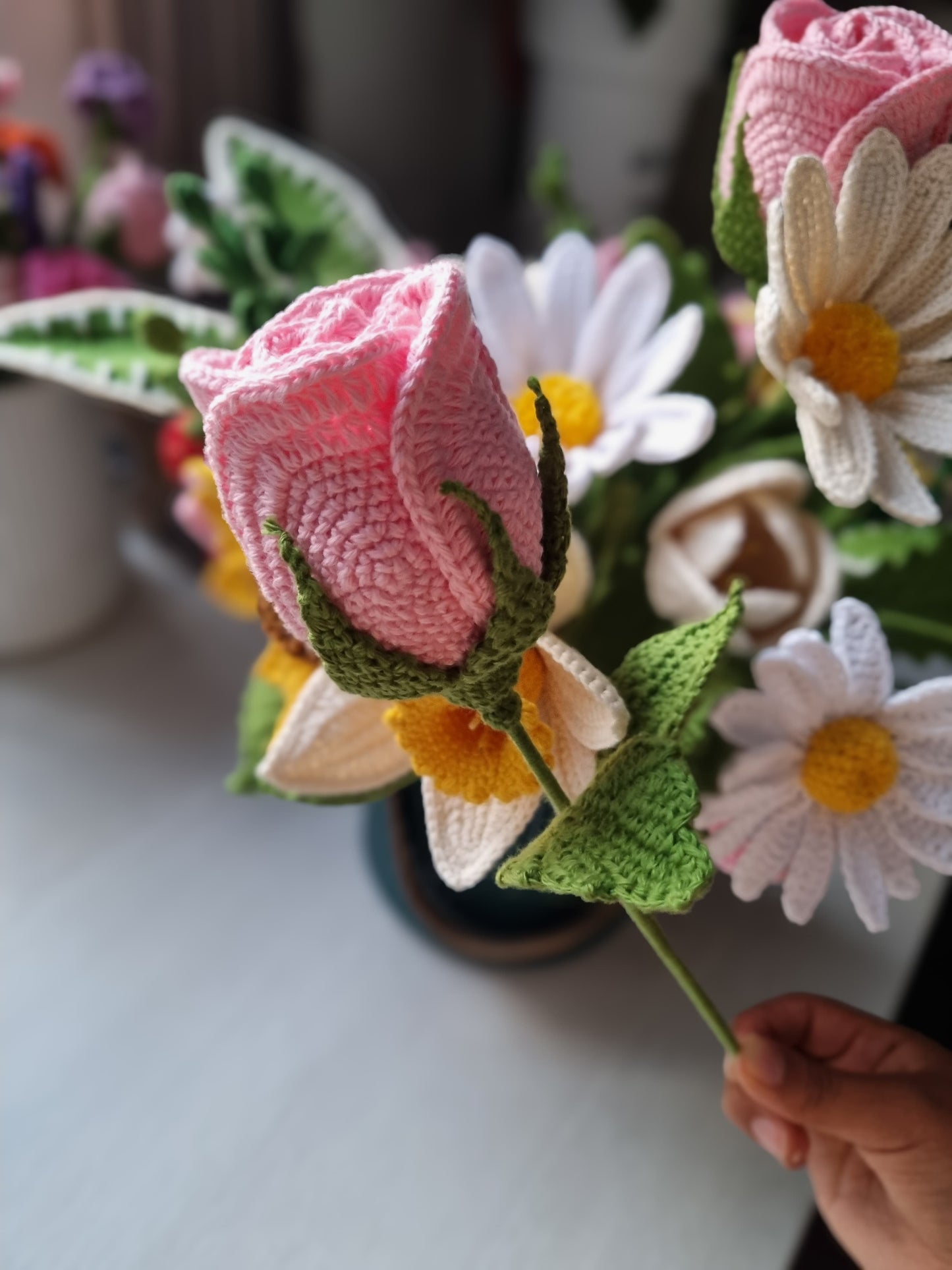 Patrón Rosa Tejida de 8 Pétalos | PDF