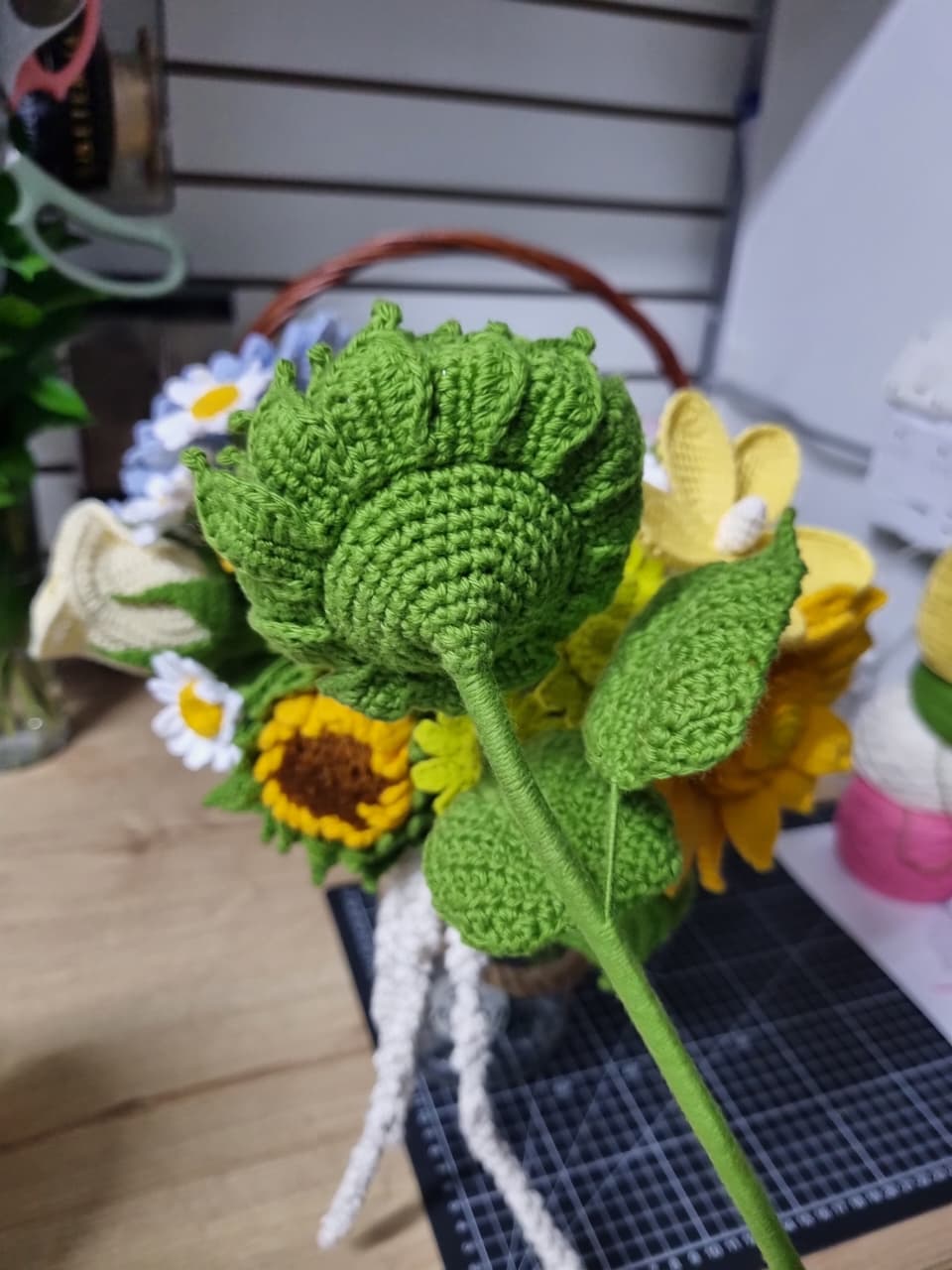 Patrón Botón de girasol realista | PDF + videotutorial