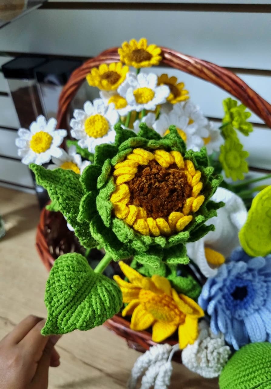 Patrón Botón de girasol realista | PDF + videotutorial