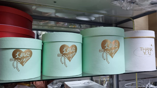 Box redondo verde pastel