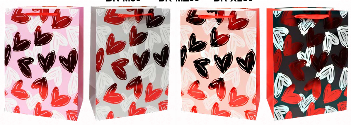 Bolsa de regalo corazones alto relieve mz - Paquete
