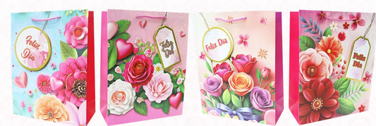 Bolsa de regalo flor alto relieve mz - Paquete