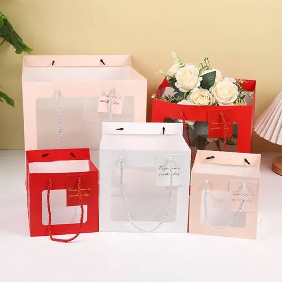 Bag with clear window for stuffed animals